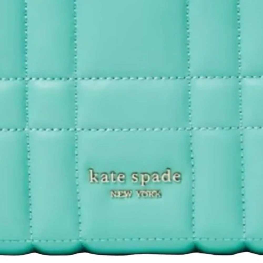 Kate Spade Softwhere Mini Tote in Summer Rain Quilted Leather Bag With Duster - Picture 11 of 11